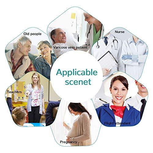 SKYFOXE SKYFOXE T.E.D. Anti Embolism Stockings for Women Men Thigh High, 15-20 mmHg Compression TED Hose with Inspect Toe Hole