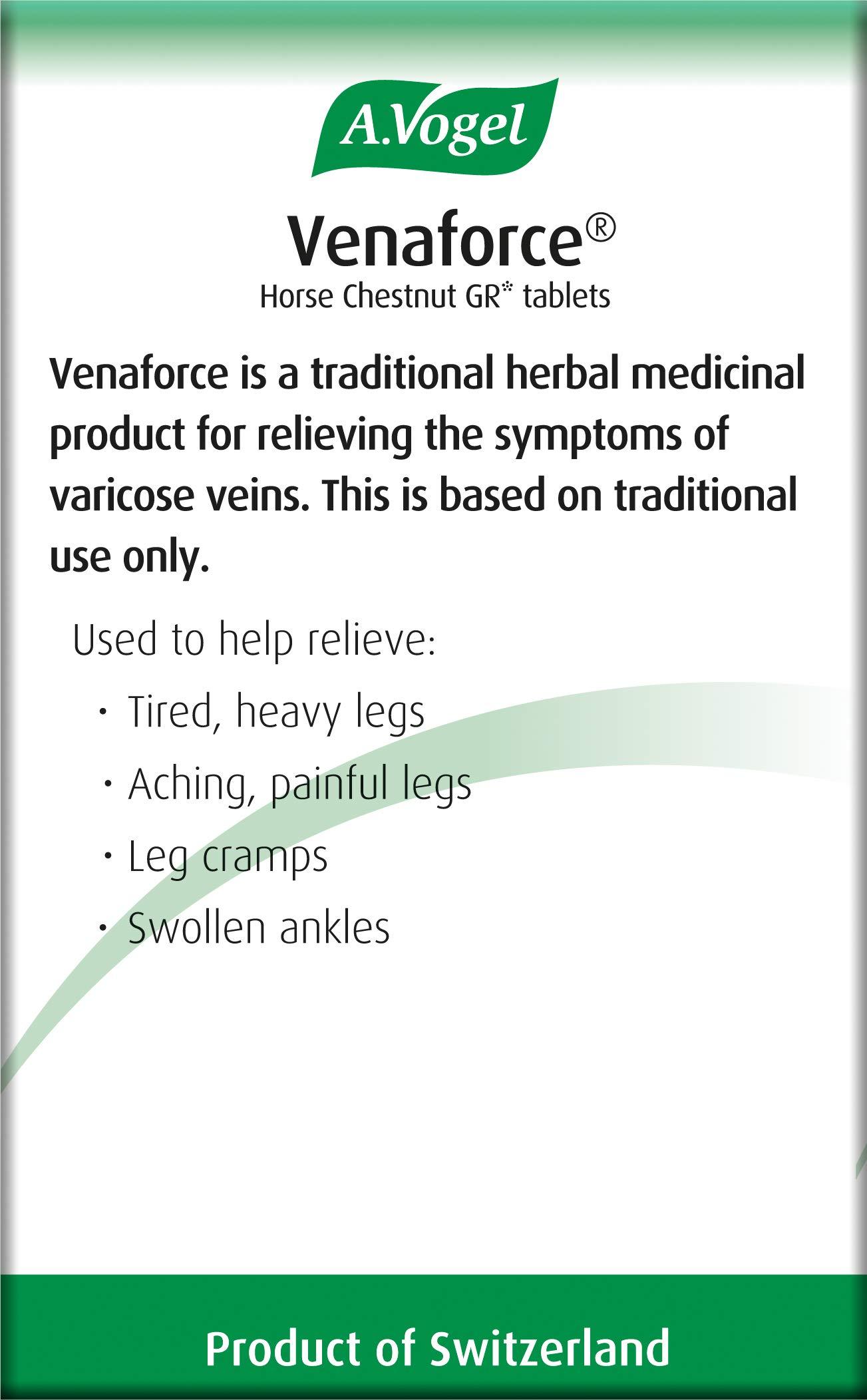 A.Vogel A.Vogel Venaforce Horse Chestnut Tablets | Relieve Symptoms of Varicose Veins, Tired Aching Legs, Leg Cramps & Swollen Ankles | 60 Tablets