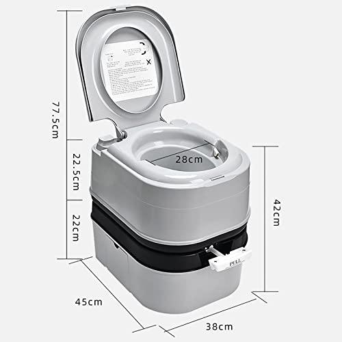 STMKB Adult Mobile Toilet, 24L Portable Flushable Potty Chair, Max Load 200kg, Fully Sealed, No Odor, Easy To Perform and Move, No Installation Needed