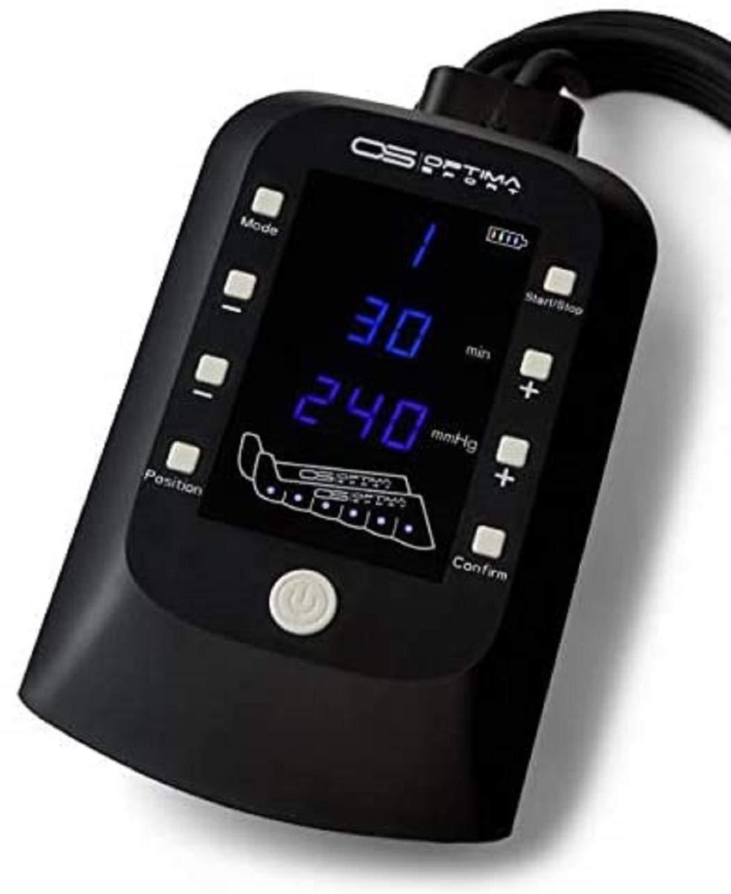 OptimaSport OptimaSport Recovery Boots with 8 champers| Premium Massage Device with Leg Cuffs | 8 deactivatable air Chambers | 4 Massage programmes | Easy to Set Pressure and time | Length 100 cm