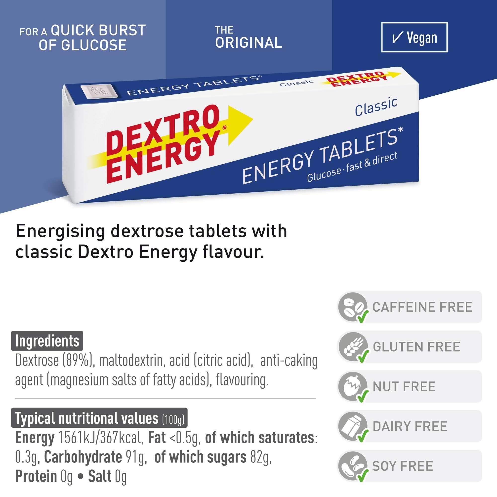 Dextro Energy Dextro Energy Classic Tablets, 47 g, Pack of 24, Energy Tablets, for a Quick Burst of Glucose