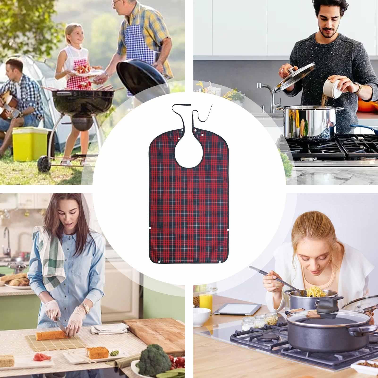 FreshCart Basics Bib For Adults For Eating,Adult Bibs with Food Catcher for Eating - Washable Eating Bib Large Feeding Adult Bibs Clothing Protectors Bibs For Seniors, Women, Men, Elderly