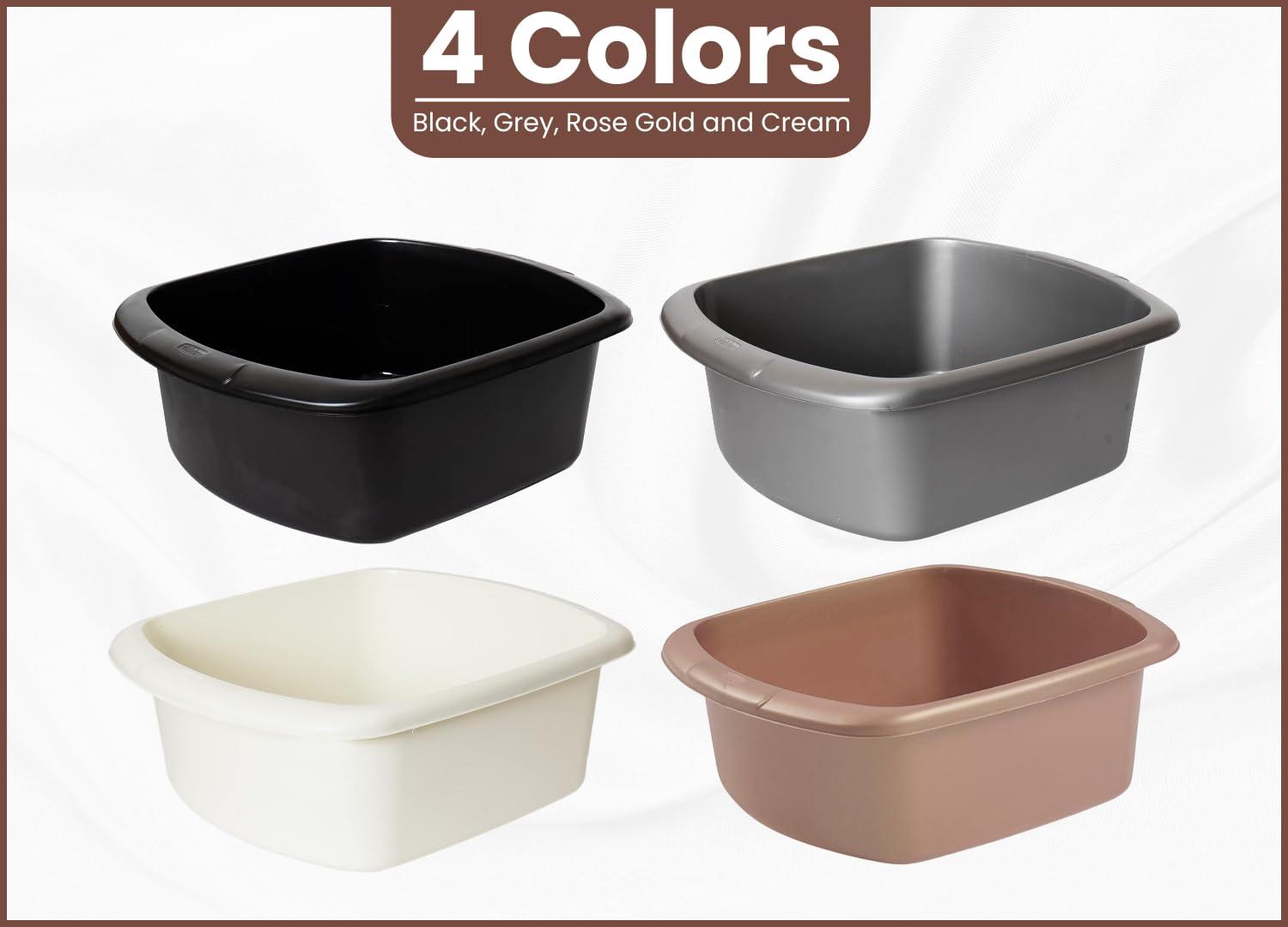 VR7 VR7 Plastic Washing Up Bowl Rectangular Rose Gold Washing Bowl for Sink Kitchen Basin Mixing Dish