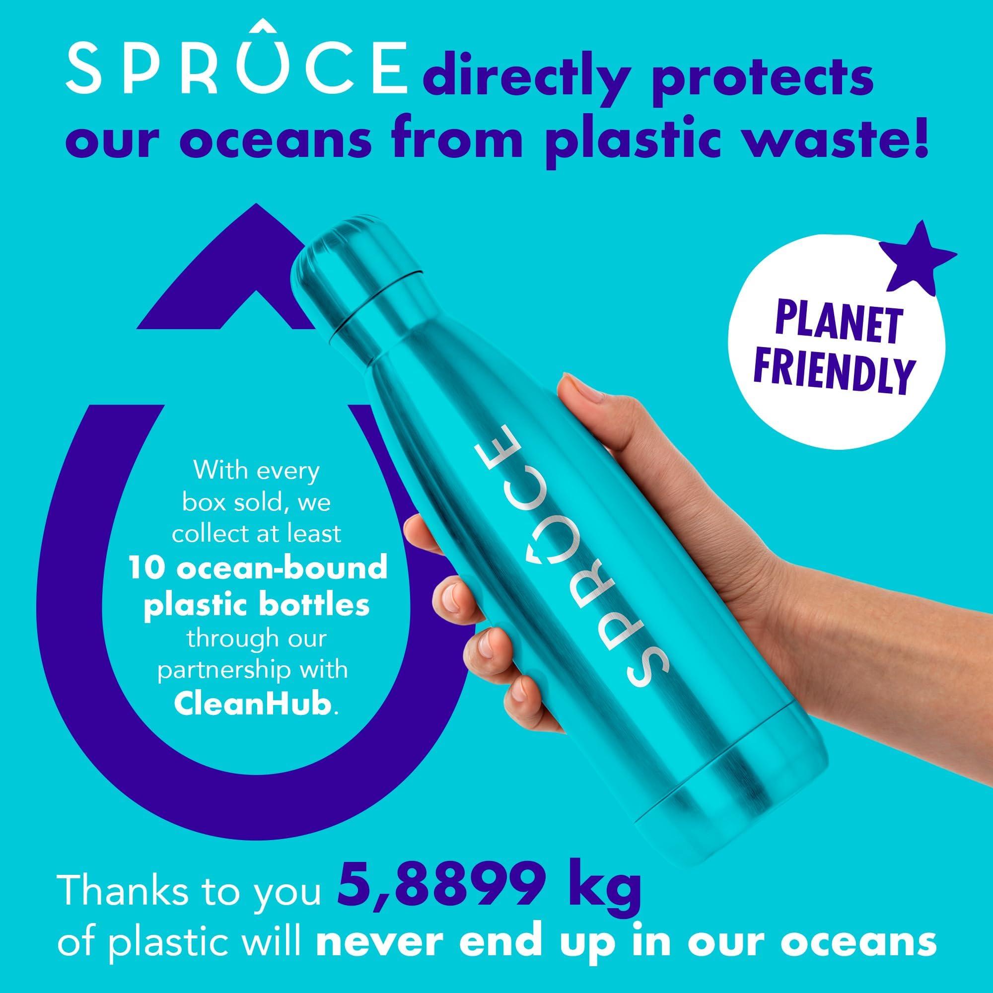 Spruce Spruce Water Flavouring & Enhancer Sugar-Free Hydration Powder with Vitamins Natural Raspberry & Elderflower and Black Cherry Flavour, Real Fruit Concentrate 2 Flavours - 24 Sachets