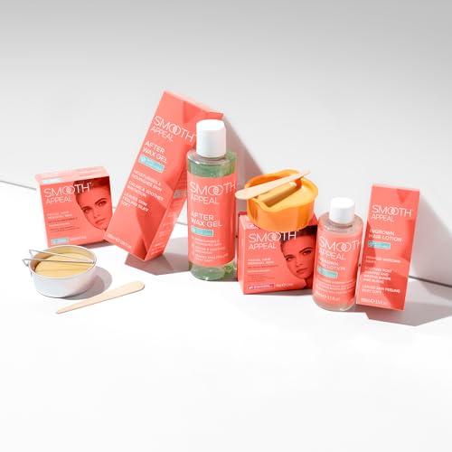 Smooth Appeal Smooth Appeal Microwave Formula Facial Hair Remover Wax - Professional Hair Remover for Smooth Skin, Simply Peel Off, Enriched with Aloe Vera, Vitamin E & Tea Tree Oil. 40g (Pack of 2)