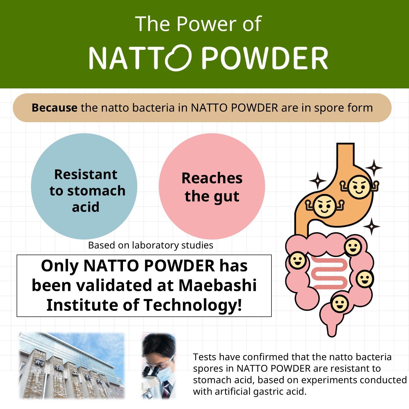 Gochi Premium Natto Powder - 100% Natural Fermented Soybeans with Nattokinase - Japanese Superfood for Gut Health and Immune Support - 45g