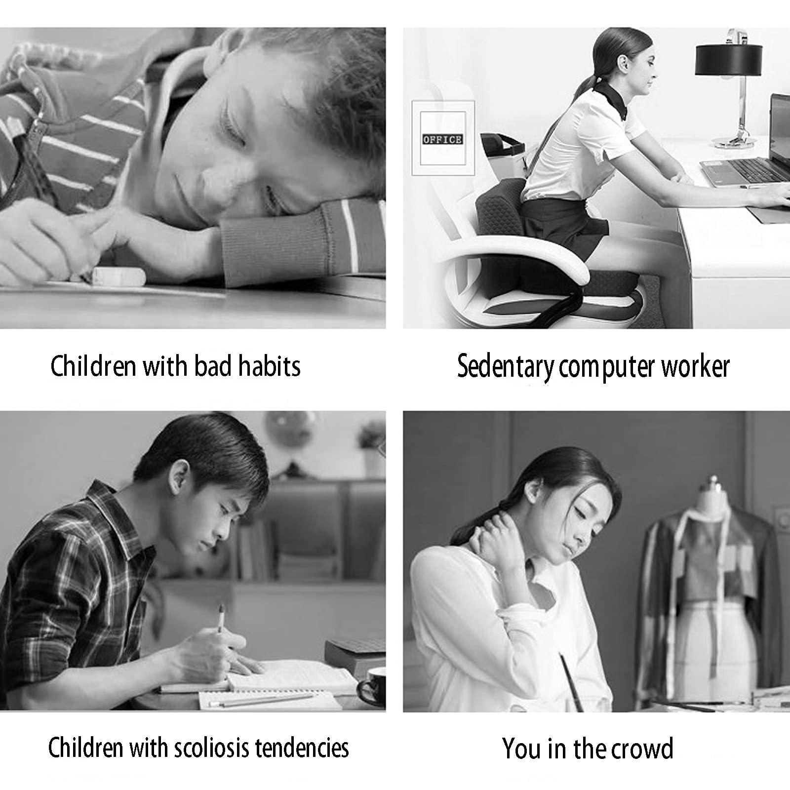 FreshCart Basics Shoulder Posture Corrector Adjustable Back Correction Sitting Posture Summer Pain Relief from Neck Back and Shoulder for Man Women and Teens,M