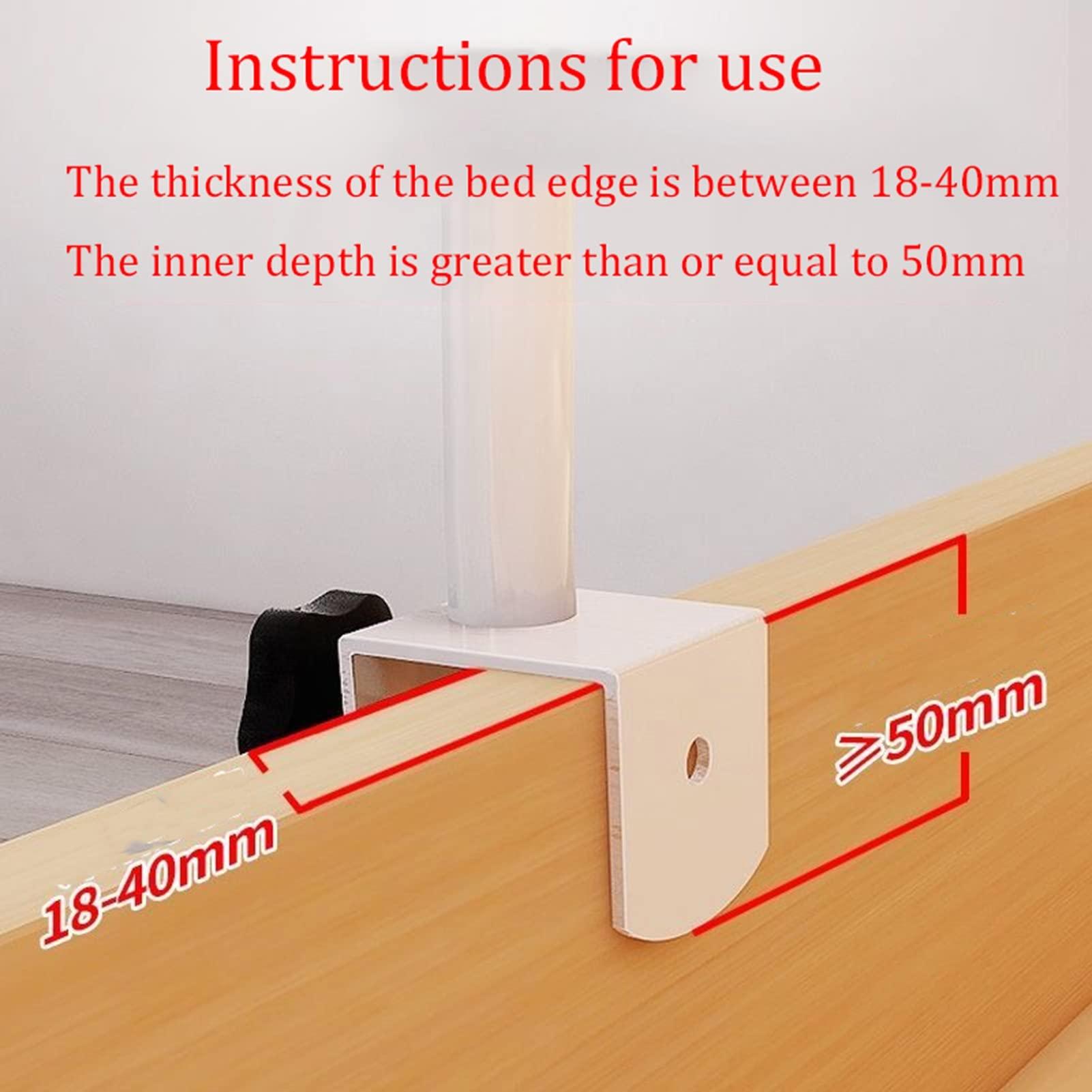 CTVR CTVR Medical Bed Rails for Elderly Adults clip-on, Bedside Fall Safe Prevention Grab Bar, Stability Standing Bar Handle, Suitable for pregnant women, disabled people (Size : 46 x 30cm), Onecolor