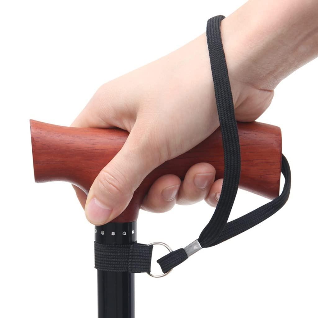 JQKA Aluminium Alloy Walking Stick Elderly Lightweight Telescopic Elderly Walking Stick With Light Non-slip Walking Aid Cane Single Leg