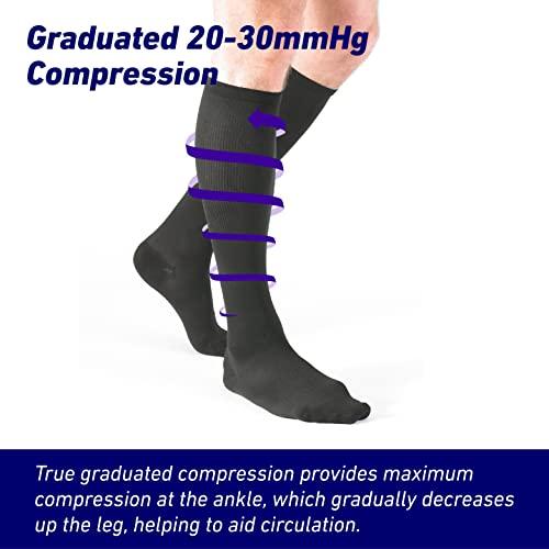 Neo-G Neo G Therapeutic Compression Socks Men 20-30 mmhg knee high - for spider or varicose veins, swollen legs, feet, ankles, treating mild edema. Mens compression socks for swelling - Black - M
