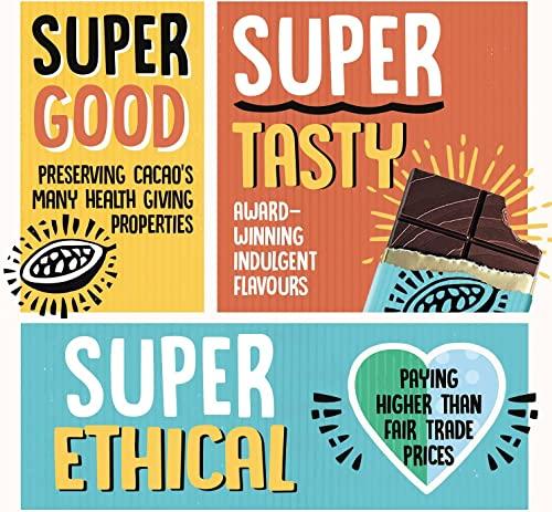 OMBAR Vegan Chocolate Bar - Ombar 72% Dark Chocolate (35g x 10 bars) - Organic Fair Trade Chocolate - Dairy and Gluten Free - Raw Cacao