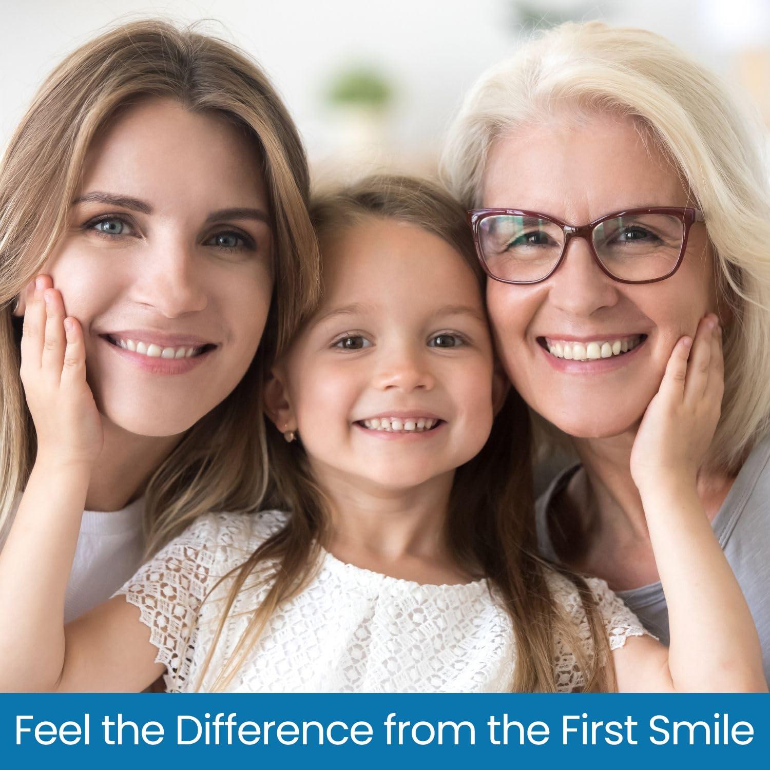 Denturecare Clear Comfort Denture Liner - Secure Fit - No Hassles Application - Long-Lasting Denture Adhesives - Easy to Maintain Cushion Comfort Denture Liner