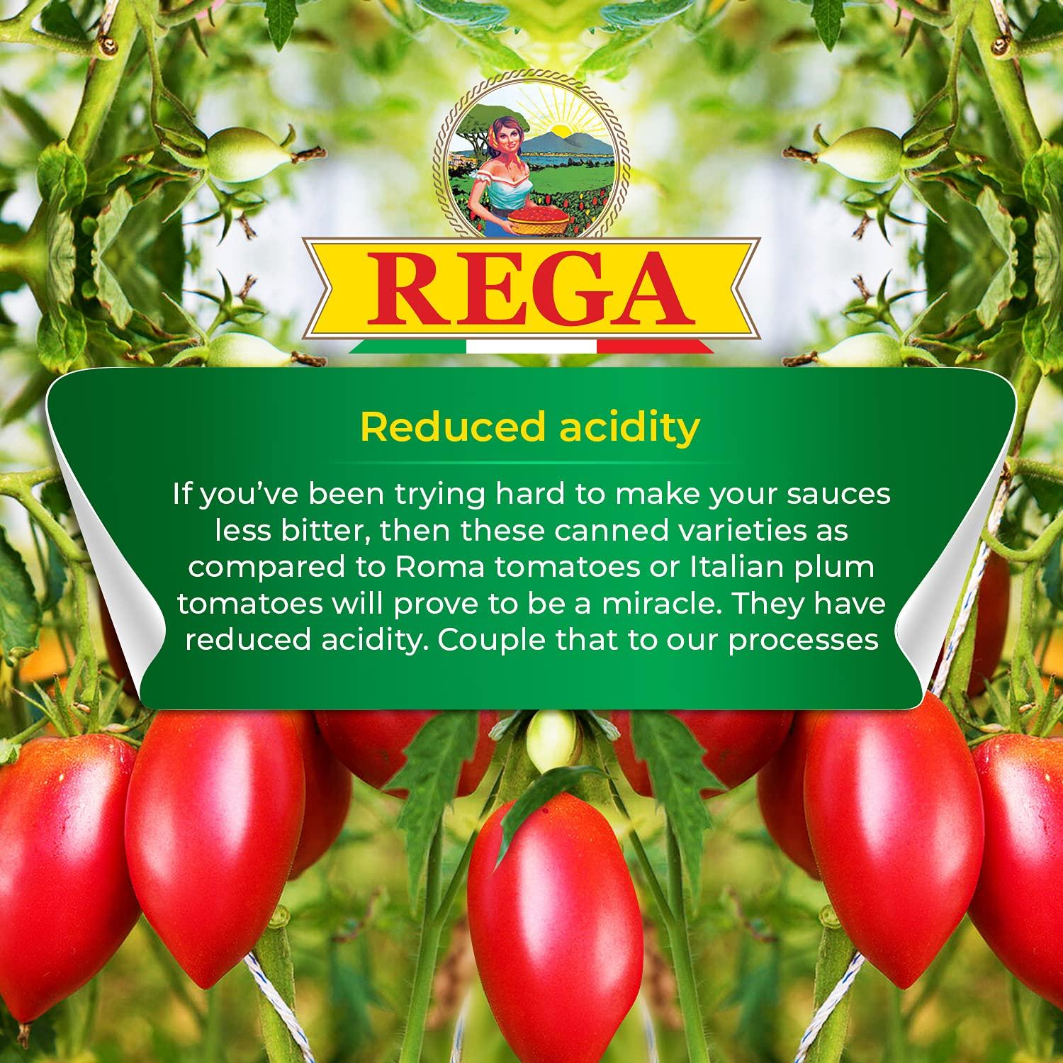 Rega Rega San Marzano DOP Tomato Pack of 4 (400g Each), Imported From Italy