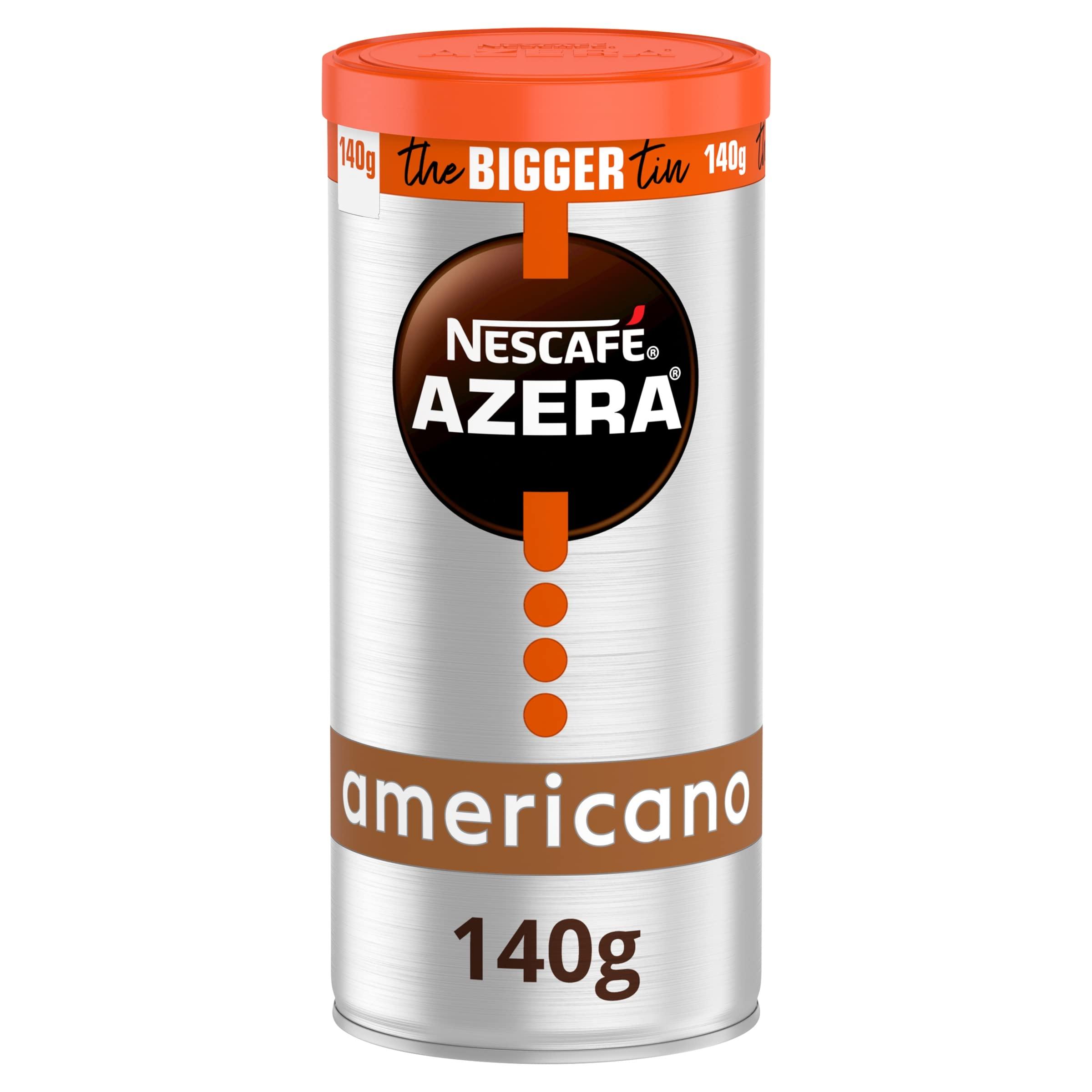 NESCAF Nescafe Azera Americano Instant Coffee 140g (Pack of 6) & Nescafe Azera Americano Decaff Instant Coffee 90g