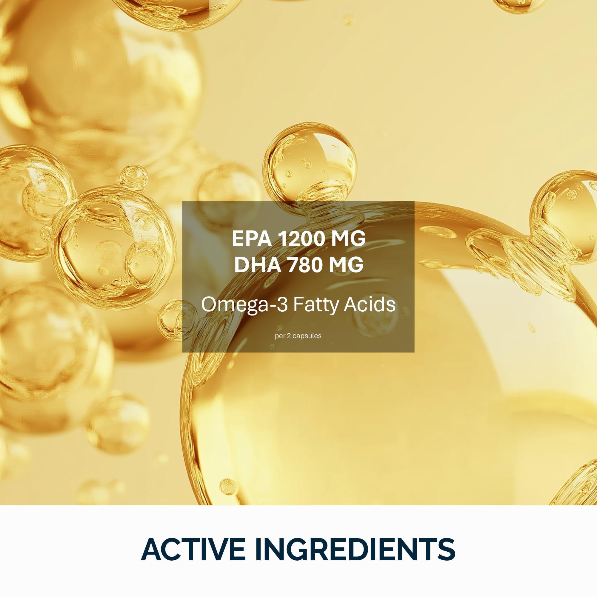 NFO NFO Omega 3 Ultima [120 Capsules] Norwegian Fish Oil with an Effective Formula with high Concentration of EPA:DHA Natural PUFA Premium Complex Made of Freshly Caught Wild Fish Produced in Norway