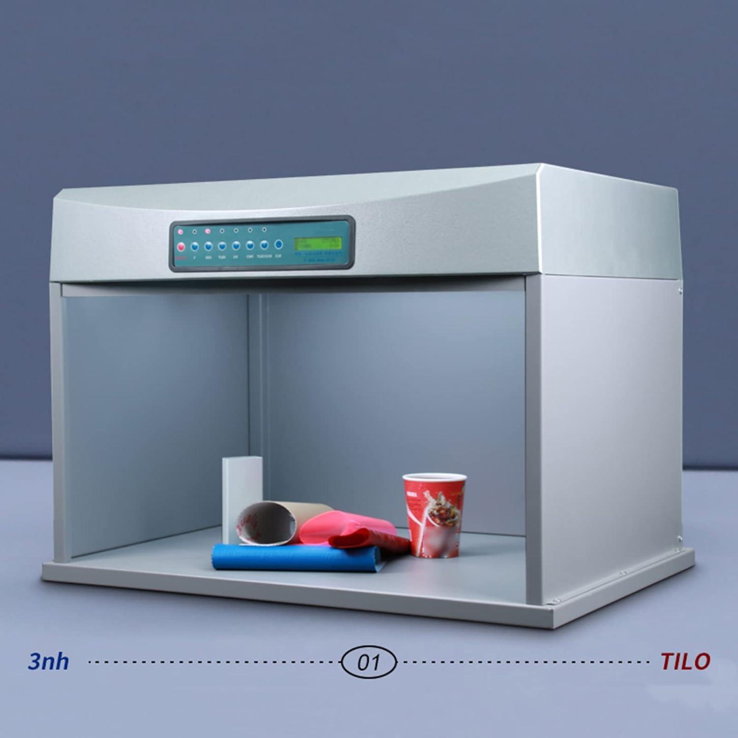 HotcoS Color Assessment Cabinet, 6 Light Sources Lab Color Matching Box, Professional LED Light Box Color Matching Cabinet for Textile Printing and Dyeing Materials.