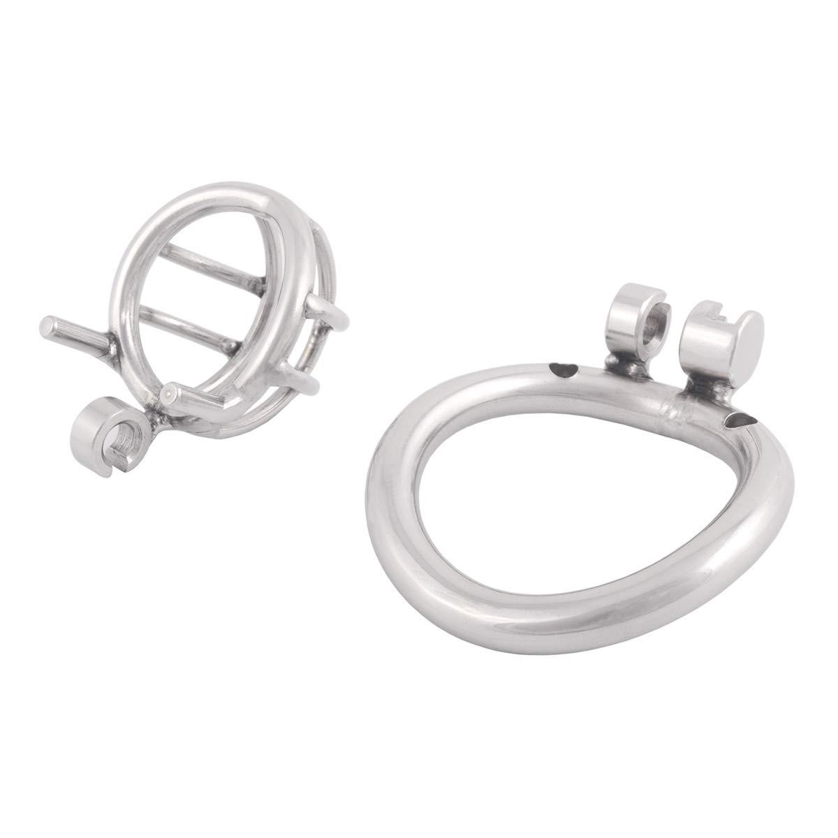 TERNENCE TERNENCE Stainless Steel Small Male Chastity Device Ergonomic Design Cock Cage S250 (1.97 inch / 50mm)