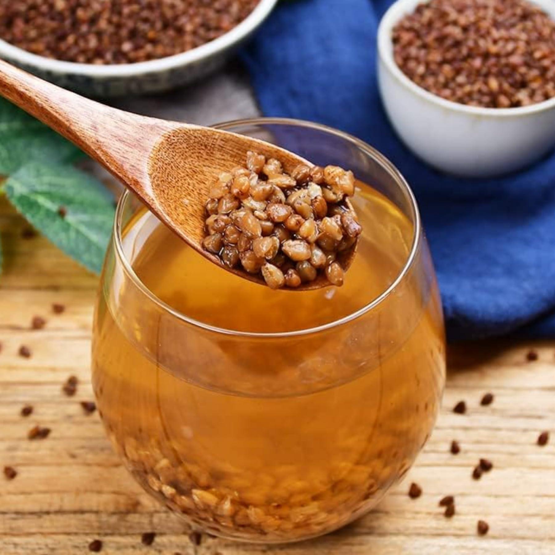 HQZMCTE Natural Premium Herbal Tea Black Buckwheat 280g Chinese Health 9.87oz Daliang Mountain Buckwheat Tea, Restaurant Tea