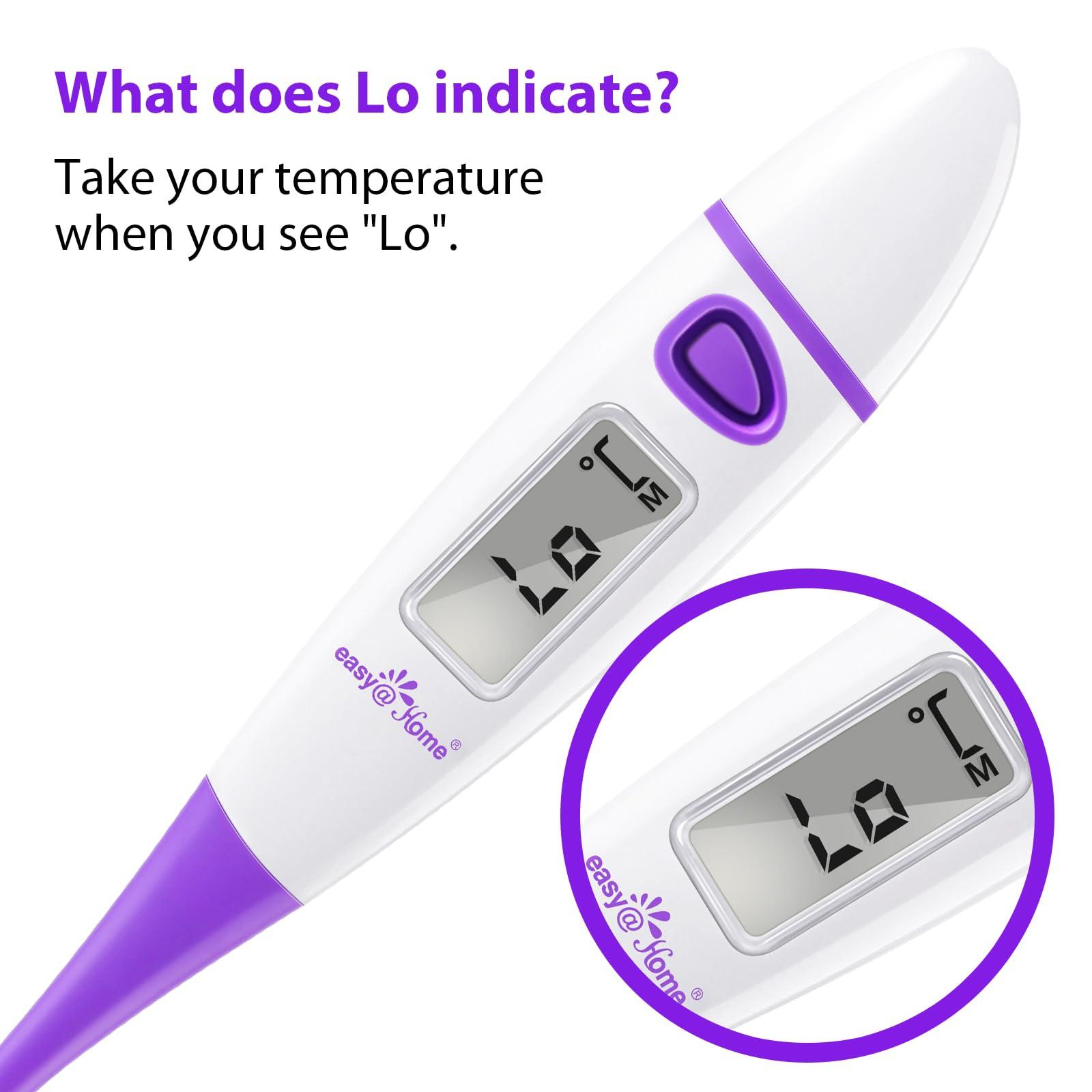 Easy@Home Ovulation Tracker Digital Basal Thermometer: Easy@Home BBT Thermometer for Fertility Prediction - Basal Body Thermometer for Accurate Temperature Monitoring with Premom App Purple DMT-3018