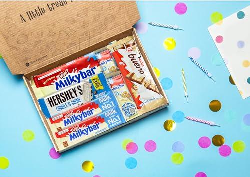 SweetiePost White Chocolate Gift Box | Milkybar Hersheys Selection Box | White Chocolate Kinder Bueno | White Chocolate Hamper | Perfect for a White Chocolate Lover