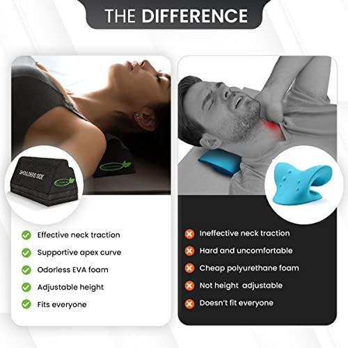 Lumia Wellness Lumia Wellness Cervical Orthotic Traction Block | Firm | Spinal & Neck Alignment | 3-Height Adjustable Design | Cervical Traction Device & Neck Stretcher