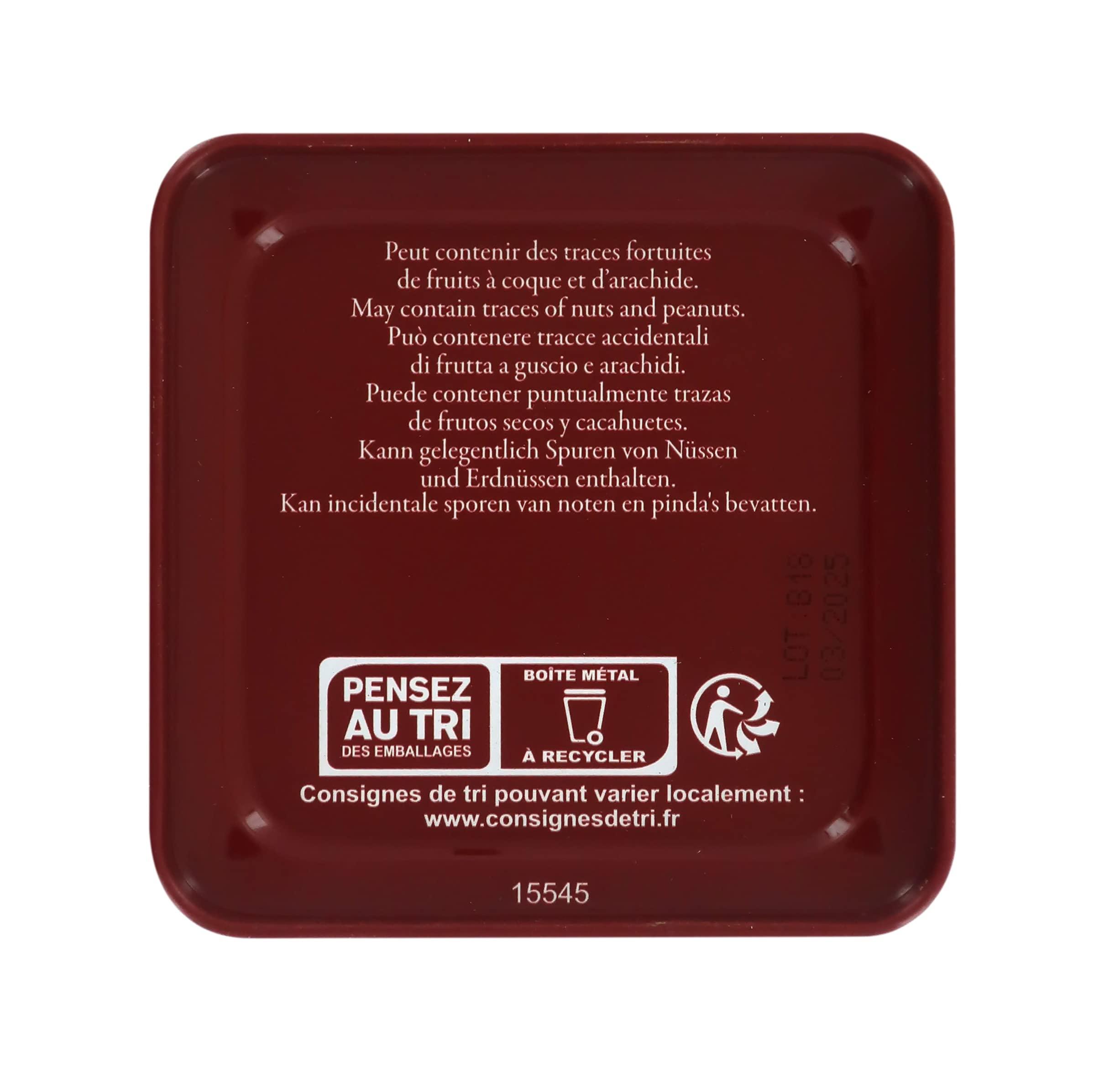 Pasticceria Passerini dal 1919 Pasticceria Passerini dal 1919 Jardin Bleu, Rhubarb and Strawberry-Flavoured Black Tea, 100g / 3.52oz Loose Leaf Tea in Tin, Dammann Frères