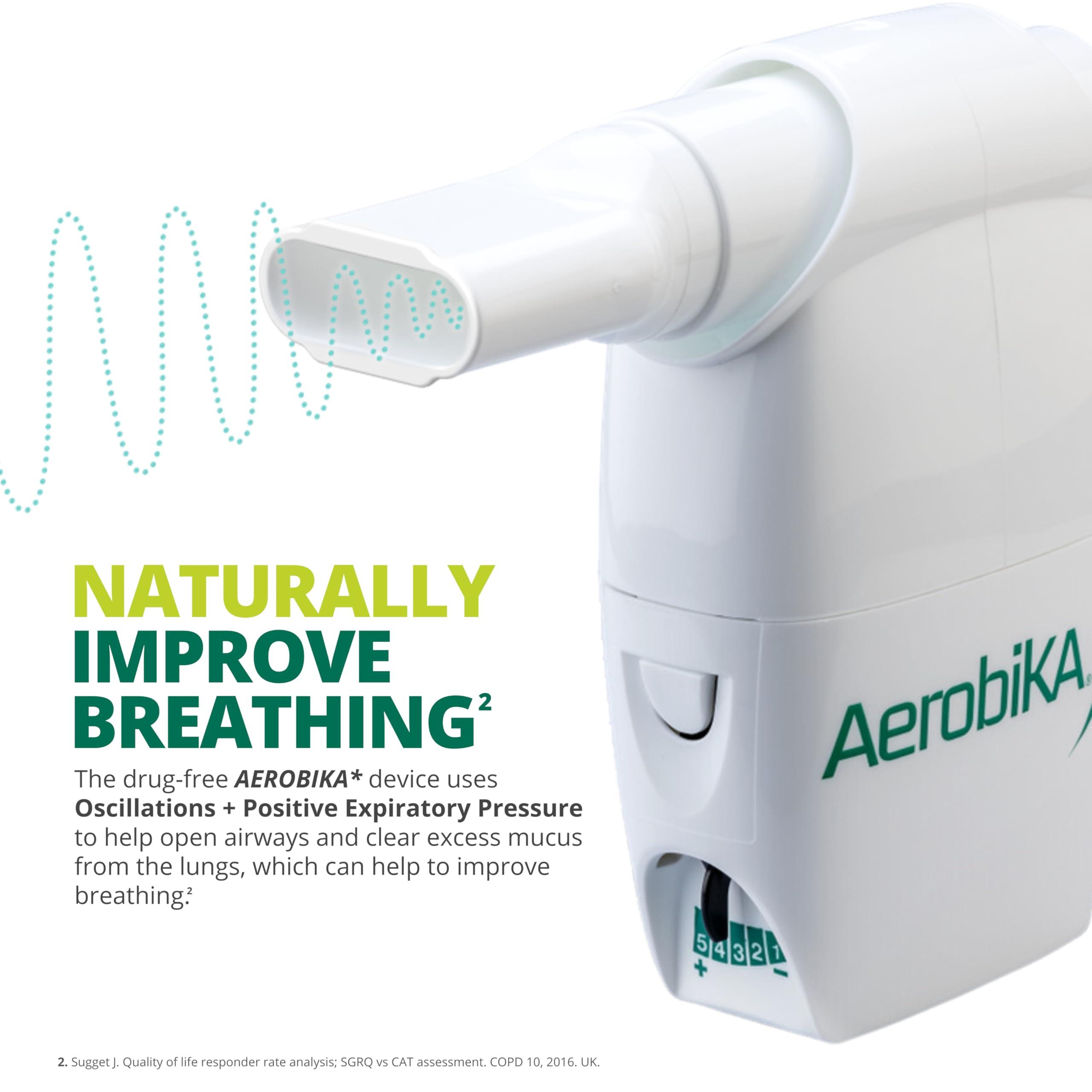 AEROBIKA Aerobika OPEP Natural Phlegm and Mucus Clearance Device - Lung Exercise Therapy Unblocks and Expands Airways Helping to Improve Breathing and Reduce Cough