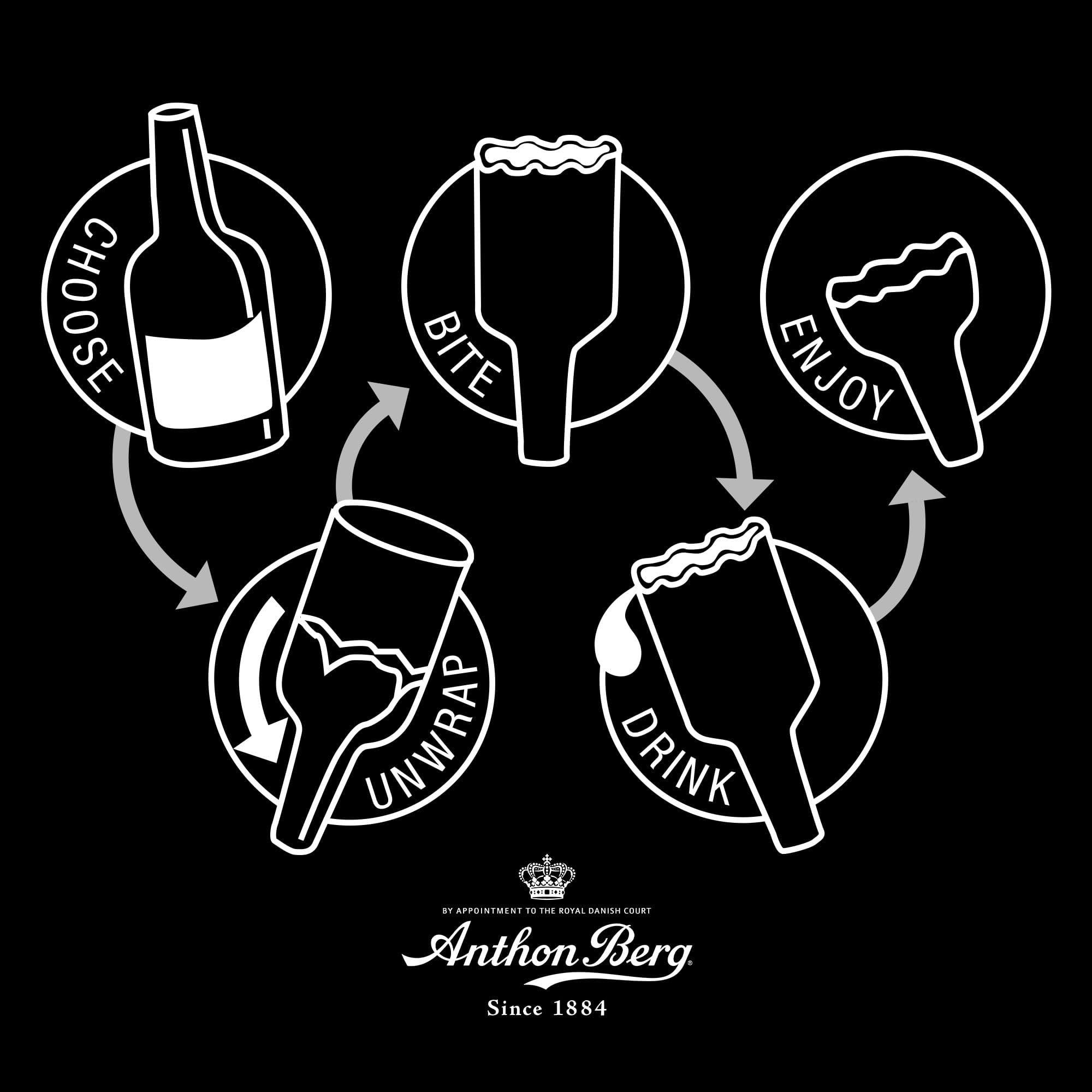 Anthon Berg Anthon Berg - Chocolate Liqueurs - Famous Liqueur Brands - 12 bottles 187g - With a Delicious Liquid Filling