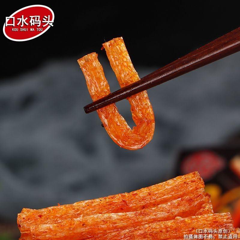 wasailuo Leisure spicy strips Latiao, Traditional glutenNostalgia Spicy Strips, super spicy spicy stick, Chinese snack, delicious Instant classic hot&spicy flavor snack, Vegan,Sweet and spicy snacks (10bag)