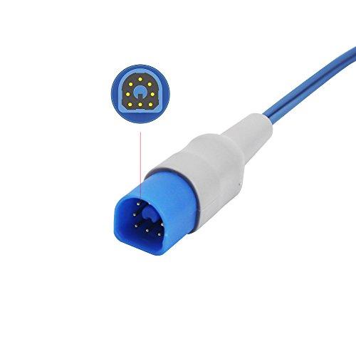 sino-k Medical Sino-k Compatible for HP Philips M1943AL SpO2 Extension Cable Pulse Sensor 8 Pin 7.2 ft FDA/CE Approved
