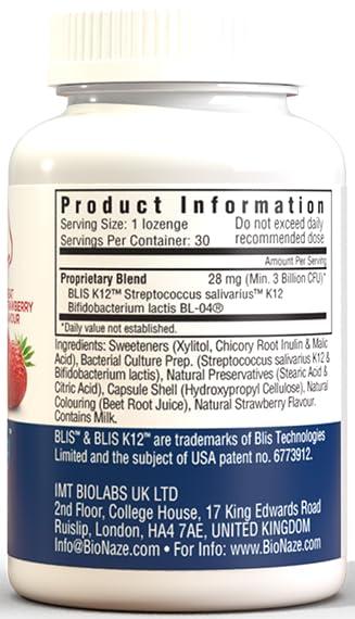 Bionaze Probiotics Bionaze Oral Sinus Probiotic w/BLIS K12 & BL-04 for Sinus, Throat, Ear, Nose, Mouth, Teeth and Gums. Clinically Proven Strains to Improve Overall Health and Breath (2 Pack)