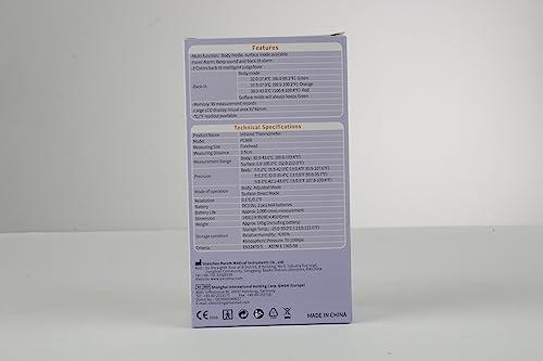 KKmier Thermometer for Adults, KKmier Digital Forehead Thermometers, Non Contact Infrared Temperature Checker for Adults Children Baby, Thermometer Gun with Fever Alarm, 2s Readings, 99 Measurement Memory