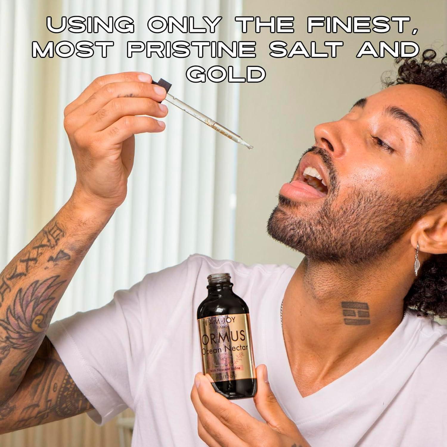 I Am Joy co. I Am Joy co. Ormus Ocean Nectar Monoatomic Gold with Iodine Designed to Decalcify The Pineal Gland, Support Thyroid and Increase Feelings of Alertness, Clarity of Thought and Energy 4oz