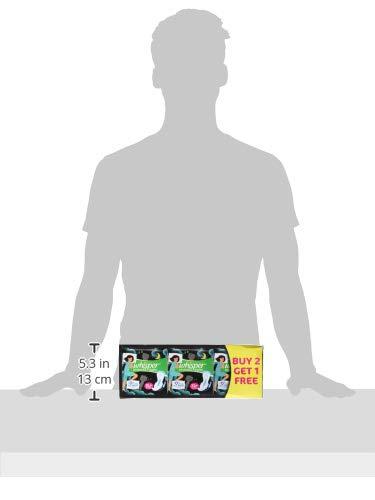 Whisper WHISPER BINDAZZZ NIGHTS SANITARY PADS, 45 XL+ PADS, UPTO 0% LEAKS ALL NIGHT LONG, FOR HEAVY FLOW, 40% LONGER & WIDER BACK, COMFORTABLE CUSHIONY SOFT WINGS, DISPOSABLE WRAPPER