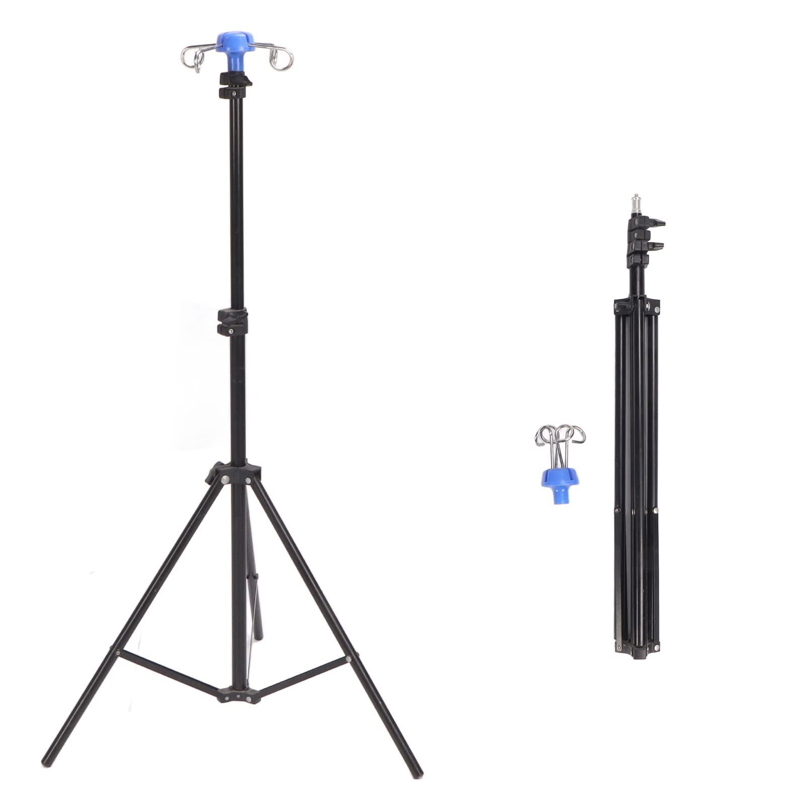 gernie IV Pole, Adjustable Height IV Stand Pole with 4 Hooks Stainless Steel Portable Medical IV Fluid Bag Stand Floor Stand, IV Drip Stand Infusion Holder for Hospitals, Clinics