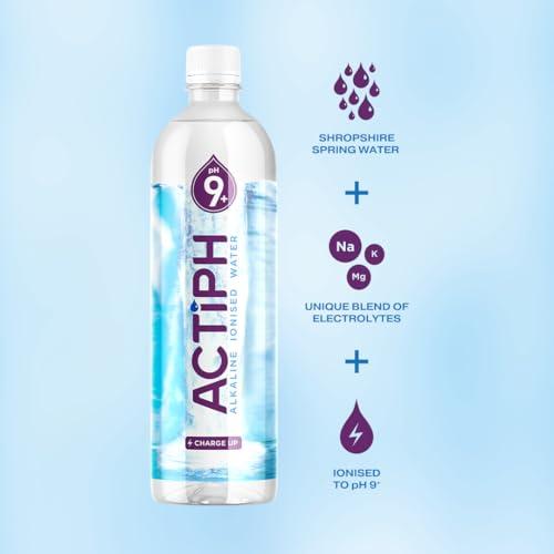 ActiPH Alkaline Ionised Spring Water pH9+ Purified with Electrolytes Clean and Smooth Taste ACTIPH Water (1L x12)