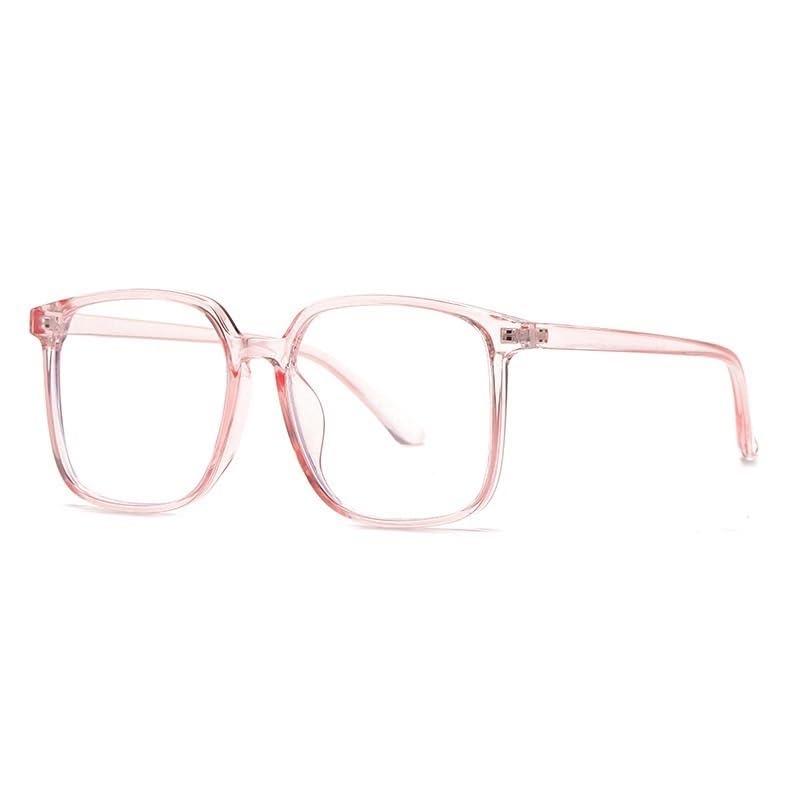 LTSRLL LTSRLL Extra Large Reading Glasses Women Men, Oversized TR Frame Computer Readers, Large Anti Blue Light/Eye Strain Eyewear (Color : Pink, Size : +350)