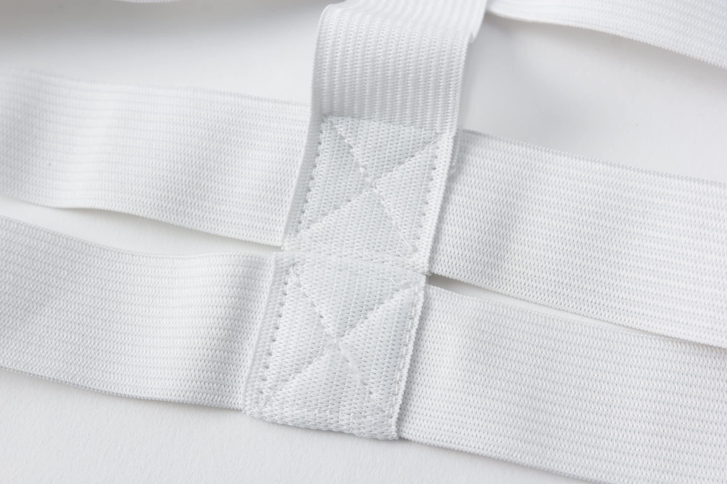 DKEGIFF DKEGIFF Men's Nylon Harness Belt Body Chest Harness Belt Elastic Shoulder Strap Exotic Apparel Male Corset One Size, White, One Size