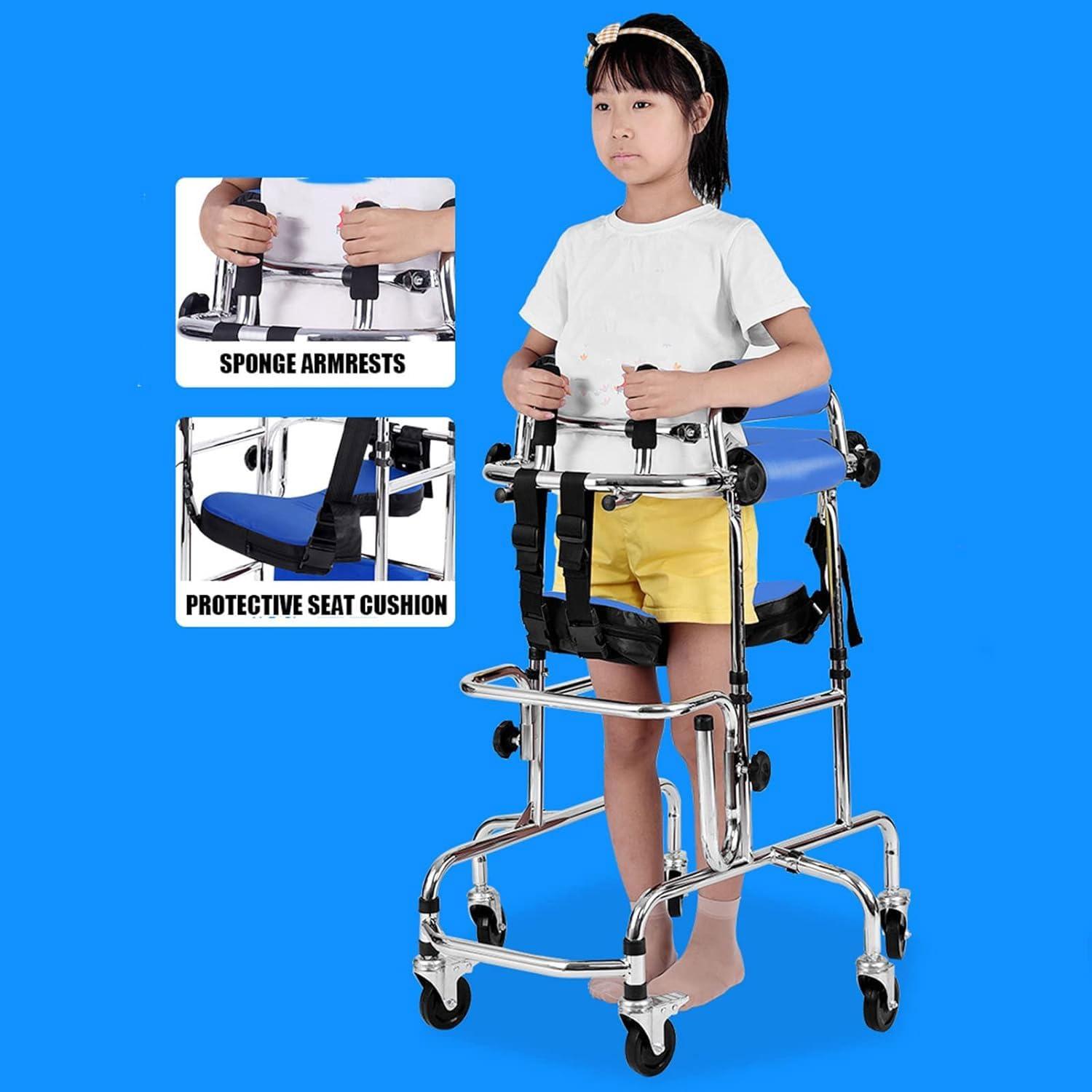 DABONE Walker for Kids Cerebral Palsy Disability,Height Adjustable Kids Walker for Cerebral Palsy Children,Child Rehabilitation Rollator Walker