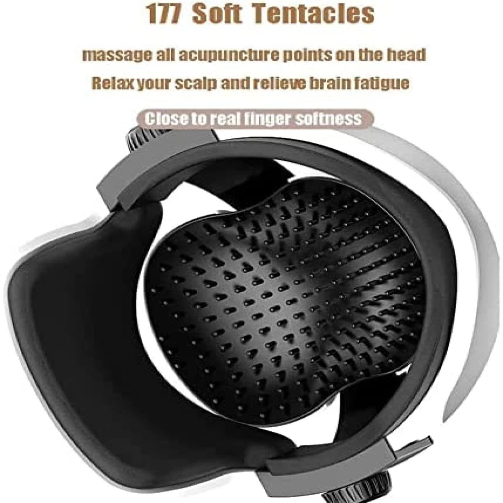 HEAXIY Electric Head Massager, Neck Massage Helmet with Heat, Kneading, Air Compression, Acupuncture Points Massager for Headache, Stress Relief, Deep Sleeping