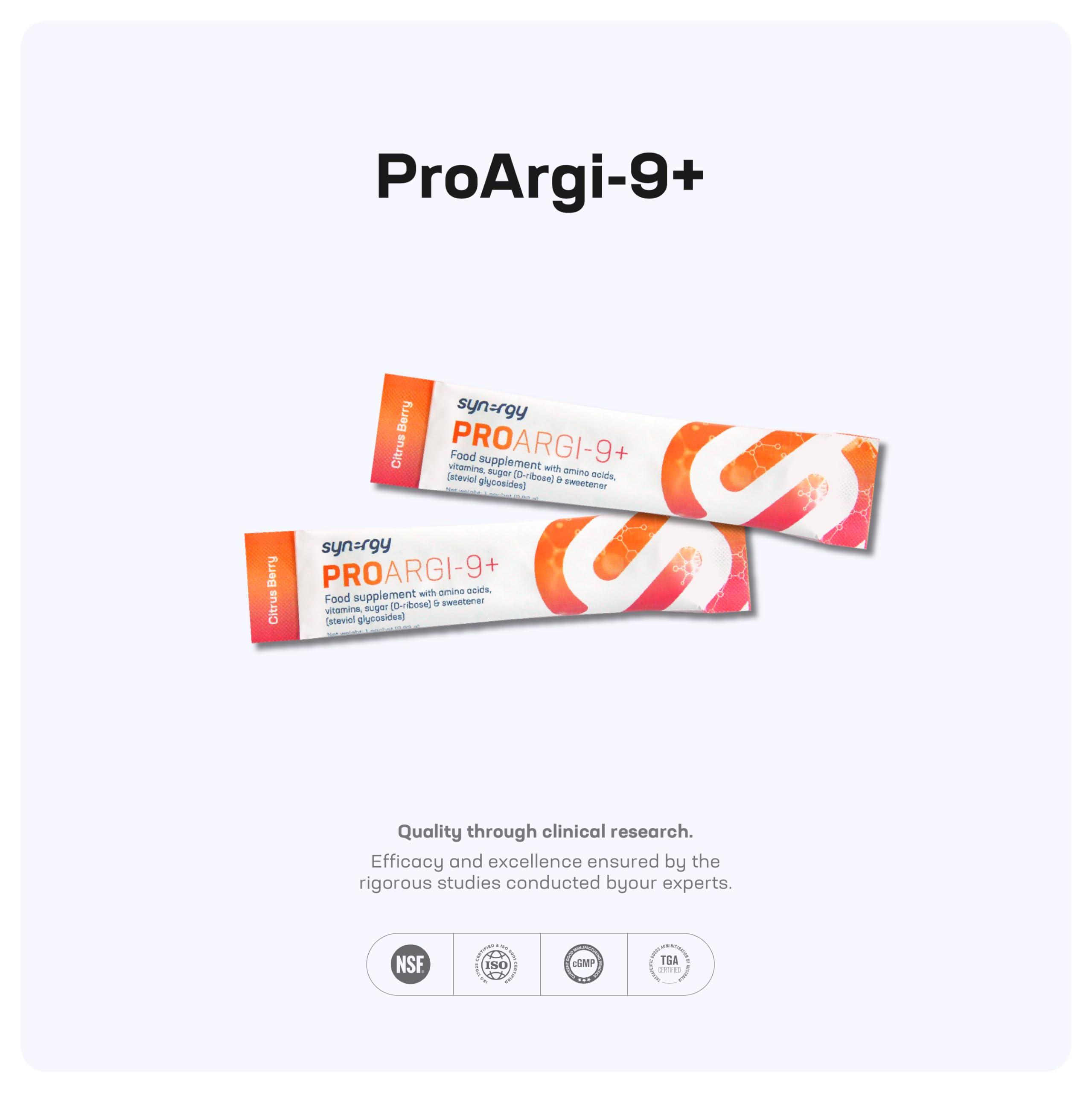 Synergy Worldwide Synergy Worldwide ProArgi 9+ 295 g | 5000mg L-Arginine and 200mg L-Citrulline Supplement with Vitamins C, D3, K, B6, and B12 | Enhance Cardiovascular and Circulatory Health | 30 Sachets