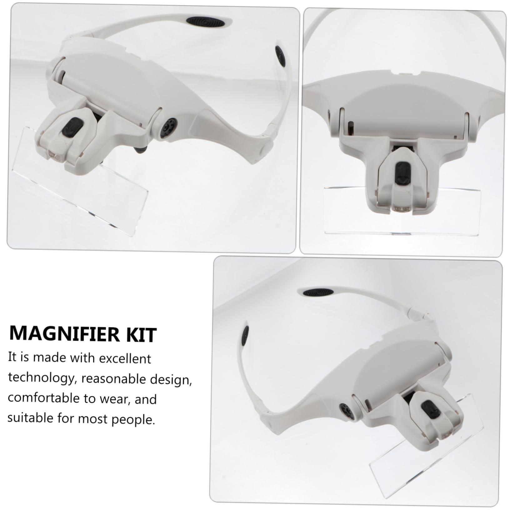 minkissy minkissy Led Magnifying Es Headlights Head Mount Magnifier for Reading Multifunctional Magnifying Glass for Engineers