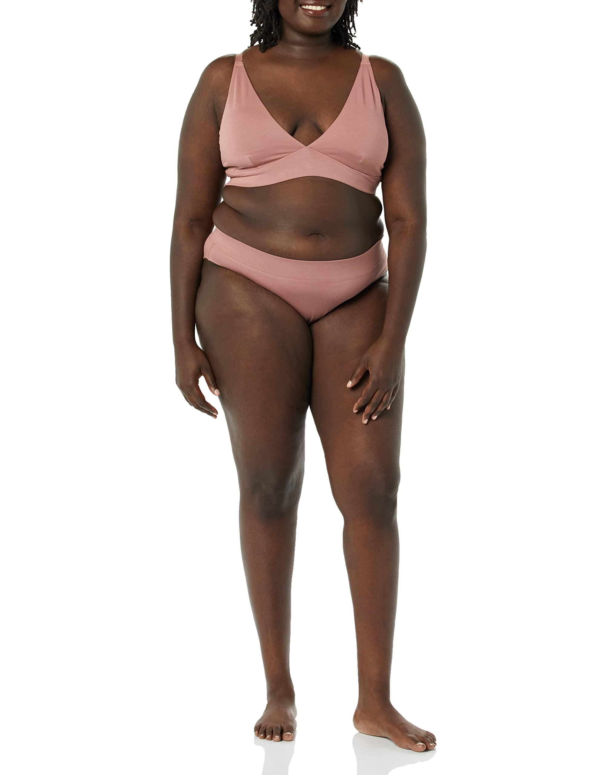 Amazon Aware Amazon Aware Women's Low Cut Support Padded Bralette, Mushroom Brown, XXS