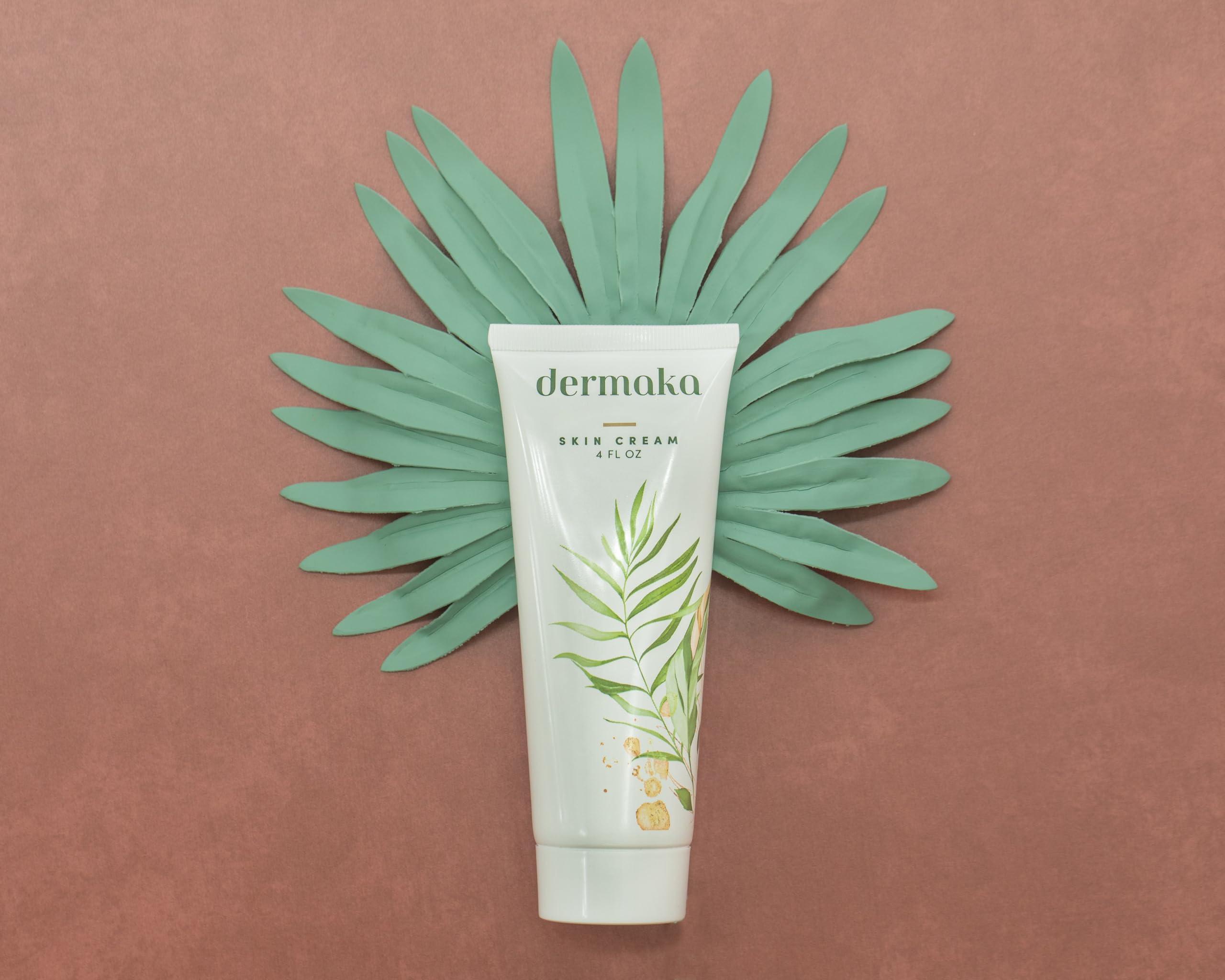 Dermaka Dermaka All Natural Face Cream for Scar Removal - Plant-Based with Vitamins K and C, 2 oz. - Extra Strength Bruise Cream - Moisturizing Lotion for Varicose Veins and Post Surgical Scar Treatment