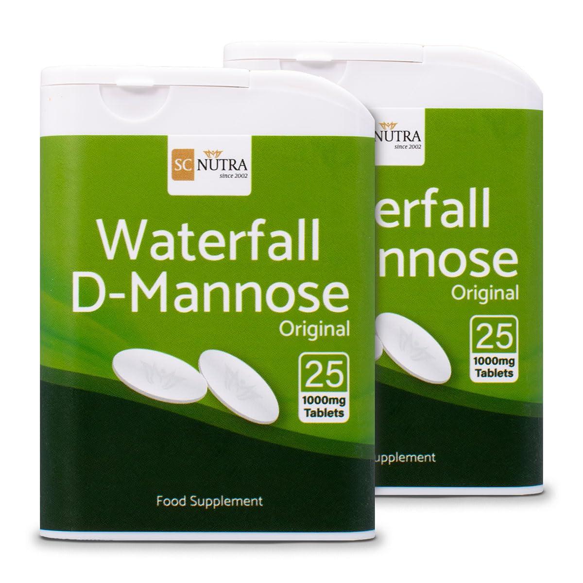 Sweet Cures Waterfall D-Mannose Tablets 1000mg - DMannose Naturally Sourced from Birch - Suitable for Vegetarians & Vegans - SC Nutra (Sweet Cures)