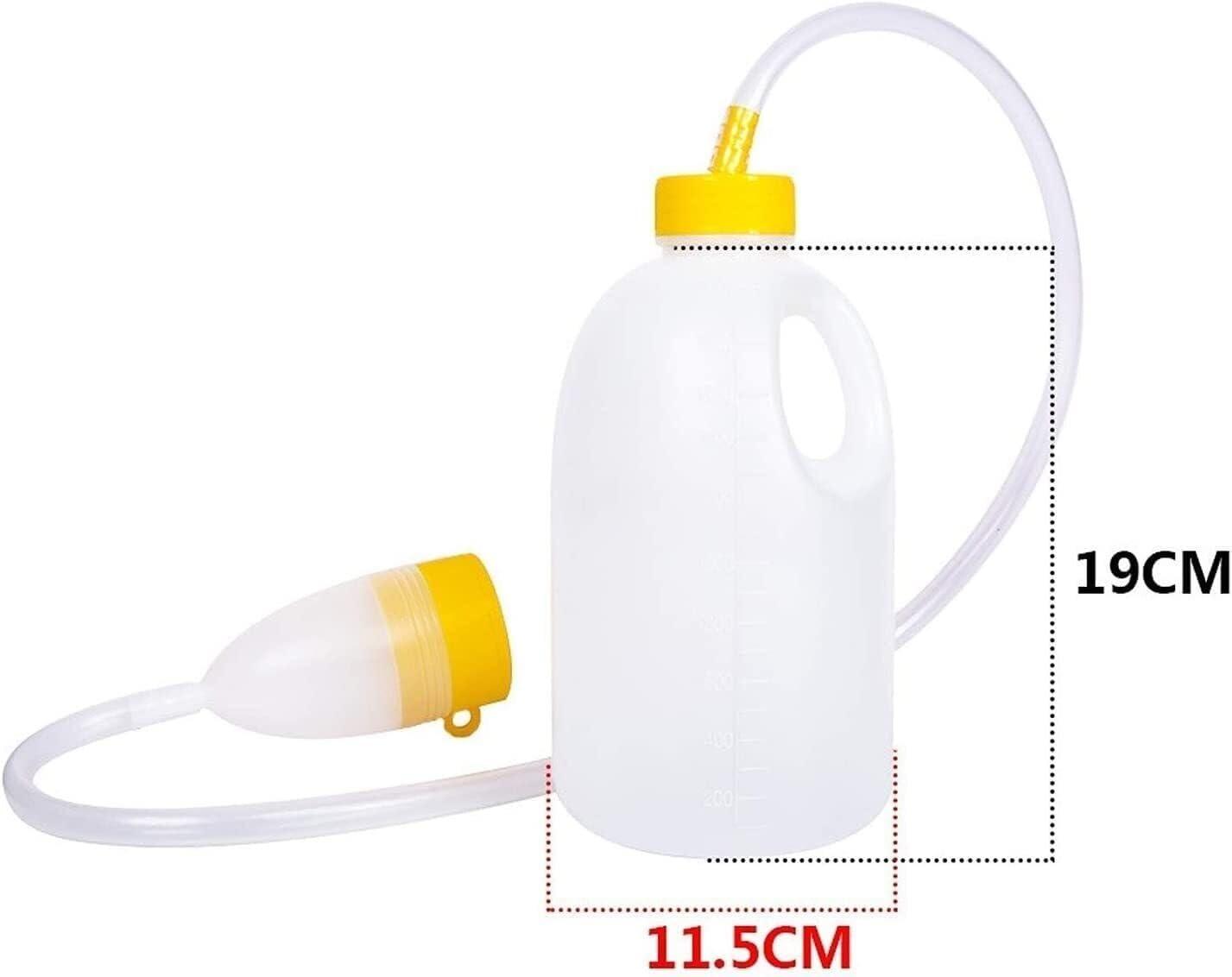 ETomey ETomey Male Urinal, Travel Male Bed Urinal -Yellow-Pee Bottle Night Drainage Container Urine Collector with Tube for Men,1700 ML