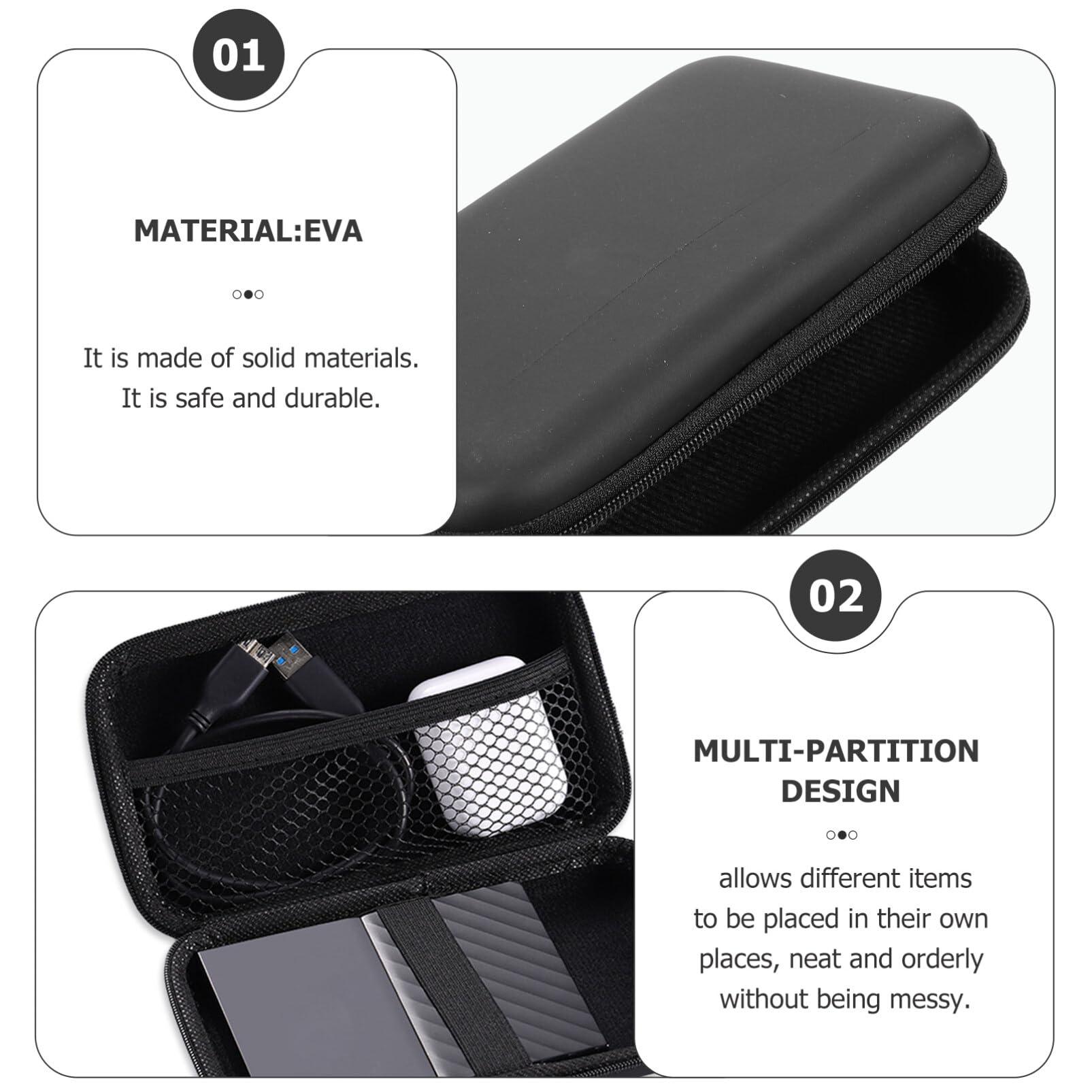 UKCOCO UKCOCO 2pcs Electronics Travel Organizer Headphone Stand Phone Charger Stand Cell Phone Stand Mini Hard Electronic Bag Mini Travel Containers Travel Cable Organizer Tampon Holder Notebook