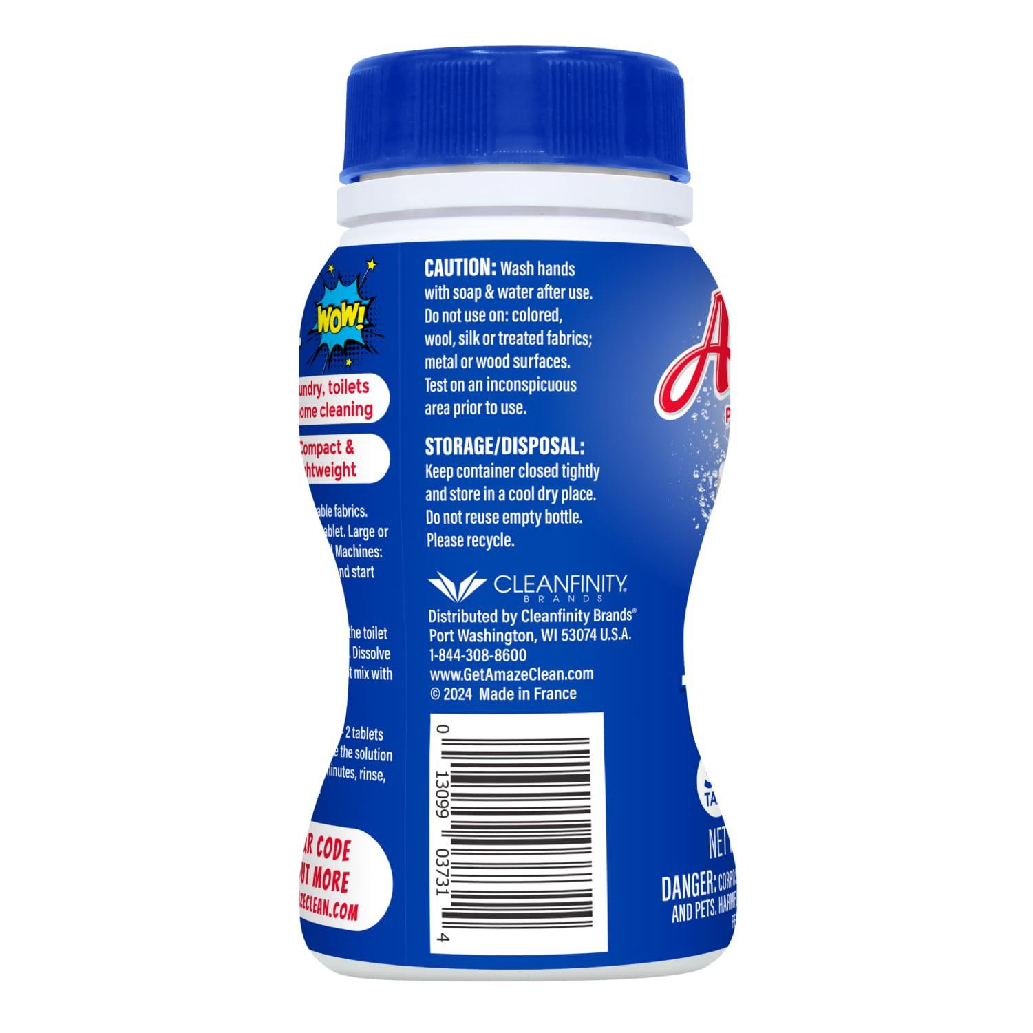 AMAZE AMAZE Bleach Tablets Ultra Concentrated Bleach Tablets for Laundry and Home Cleaning. (32 Count Original)