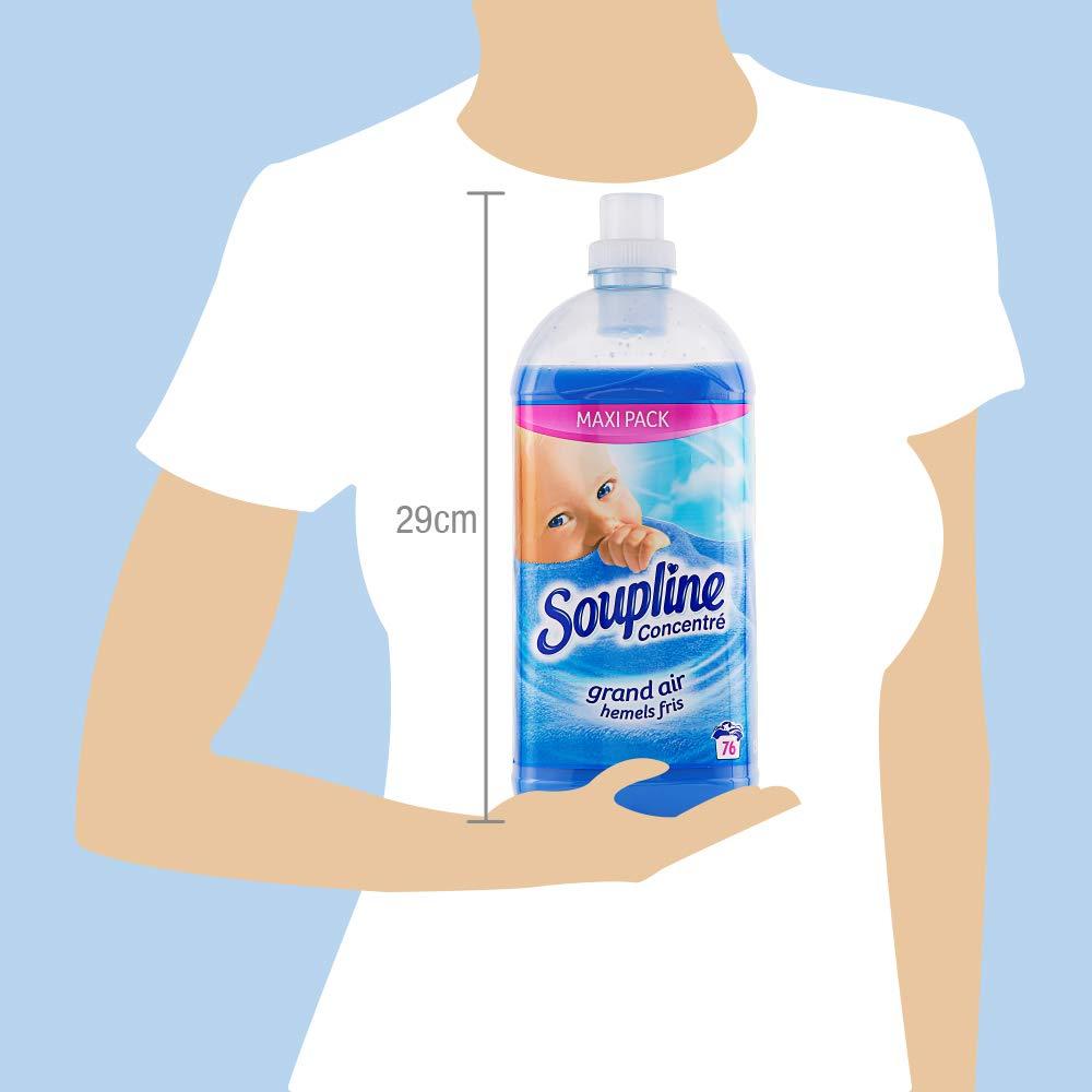 Soupline SOUPLINE - Concentrated Fabric Softener - Long Lasting Freshness - for Incredibly Soft Textiles - Easy Ironing - 1.3L = 52 Washes - Pack of 3