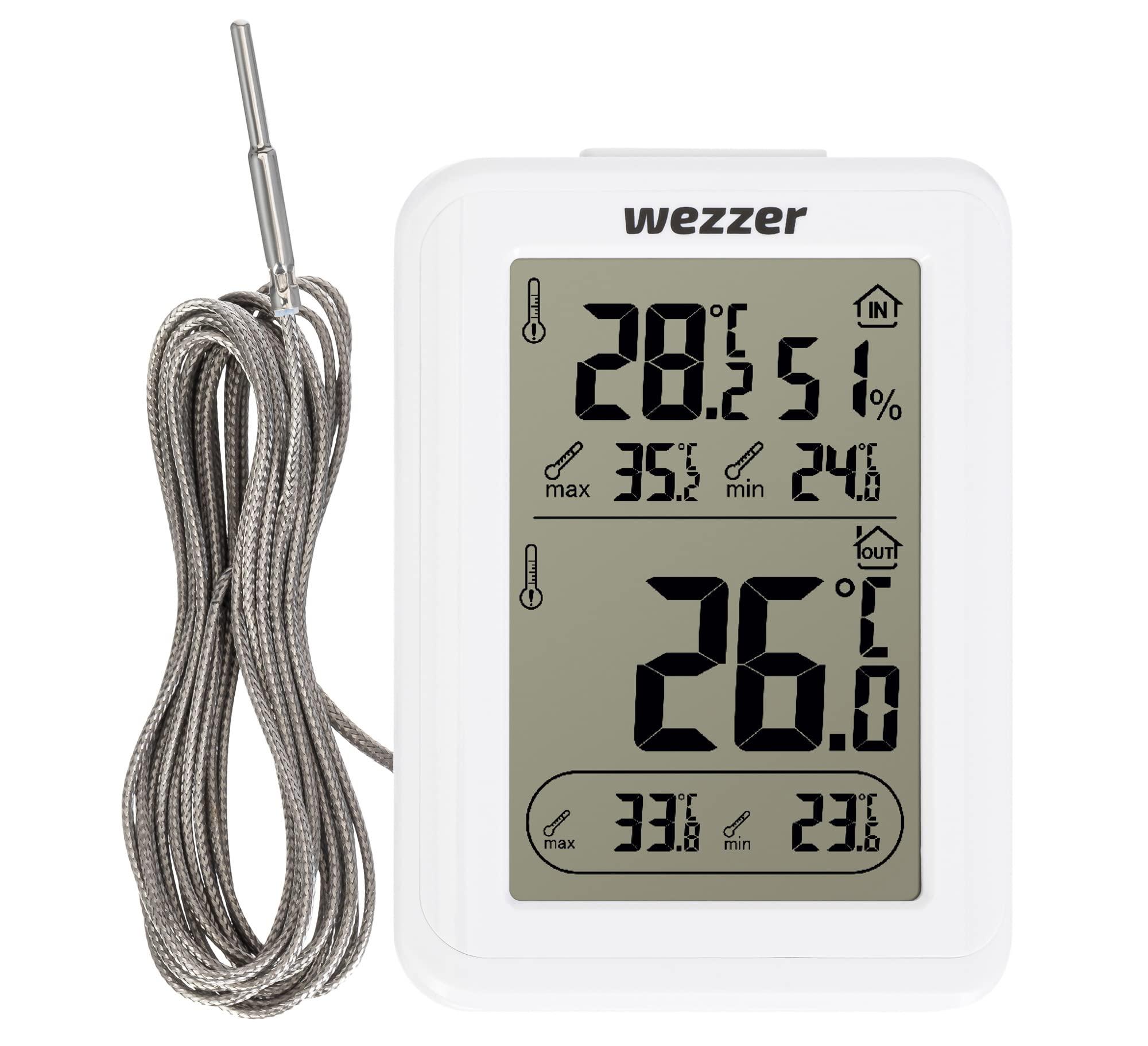 Levenhuk Levenhuk Wezzer SN10 Compact Portable Sauna Measuring Set of Digital Thermometer and Hygrometer with Wired Thermoprobe